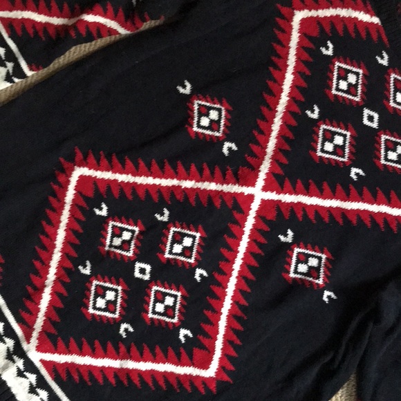 LAUREN - Ralph Lauren aztec sweater / Tunic - XL (navy red white) - Picture 3 of 6